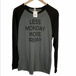 New Body Rags Womens Shirt Large Black Gray